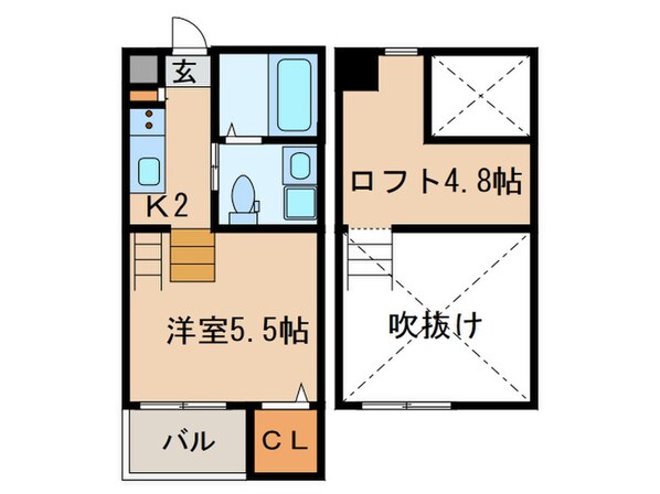 フェリオ平安通の物件間取画像